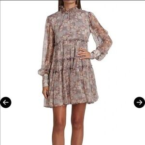 En Saison Mock Neck Baby Doll Dress